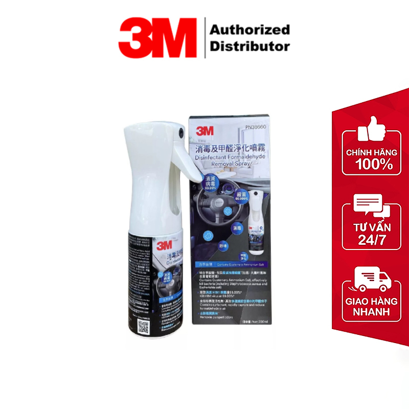 CHAI XỊT KHỬ MÙI DIỆT KHUẨN 3M AIR FRESHENER SPRAY 38660 200ML